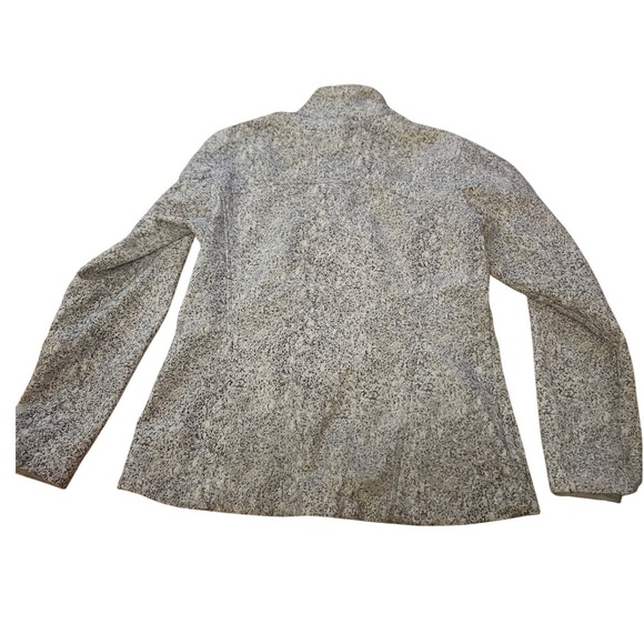 The North Face Women's Heathered Fleece Jacket Full Zip Mock Neck Gray - Picture 6 of 7